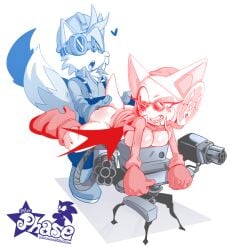 1boy 1girls anthro bat blush breasts clothed_male clothed_male_partially_nude_female cosplay doggy_style drool drool_on_face drool_string drooling engineer_(team_fortress_2) female fox fully_clothed fully_clothed_male glasses goggles gun hands_on_ass hard_hat hardhat heart male male/female miles_prower missphase older_female overalls partially_clothed partially_clothed_female rouge_the_bat sega sex sonic_(series) sonic_the_hedgehog_(series) spy_(team_fortress_2) straight tail tails team_fortress_2 turret wings younger_male