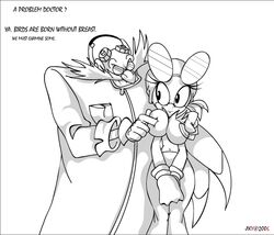 2006 anthro avian breast_poke breasts dr._eggman dr_robotnik furry jiky sega sonic_(series) sonic_riders sonic_the_hedgehog_(series) straight_hair wave_the_swallow