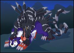 blackgarurumon digimon garurumon grizzmon irene male_only