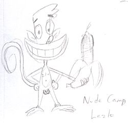 anthro banana camp_lazlo cartoon_network food furry haplorhine lazlo male male_only mammal monkey monkey_boy monkey_feet prehensile_feet primate tagme