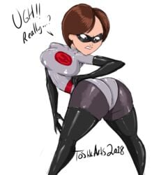 alternate_costume ass big_ass bodysuit breasts clothed costume curvy disney elastigirl elastigirl_(the_incredibles_2_supersuit) female fully_clothed gloves guillion_(toshkarts) helen_parr huge_ass huge_butt milf pixar plump short_hair smooth_skin solo the_incredibles the_incredibles_2 thick_thighs thigh_boots wide_hips