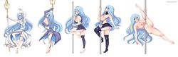 ass_expansion azura_(fire_emblem) azura_(performing_arts)_(fire_emblem) big_breasts bimbo bimbofication blue_hair breast_expansion dancing fire_emblem fire_emblem_fates xeladuart