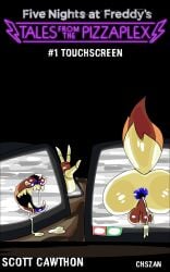 ass balls chszan_chan cum_drip cum_inside cum_inside_ass five_nights_at_freddy&#039;s fur furry gay lolbit_(fnaf) monitor screen tagme