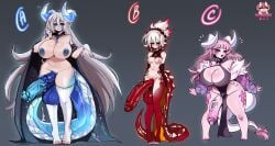 3futas futanari horns intersex madoshii monster_girl tail