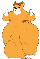 2016 4_fingers 4_toes :3 alpha_channel animal_crossing animal_genitalia anthro balls bear belly big_balls big_belly biped black_claws black_nose brown_hair brown_nipples claws closed_eyes deep_navel dewlap_(feature) dipstick_ears full-length_portrait fully_sheathed fur gloves_(marking) green_fur hair huge_balls hyper hyper_balls hyper_sheath l00dpanda male mammal markings moobs multicolored_fur navel neck_tuft nintendo nipples nude obese orange_balls orange_fur orange_tail overweight overweight_male portrait pudge_(animal_crossing) sheath short_hair short_tail simple_background smile socks_(marking) solo standing thick_thighs toes transparent_background tuft video_games white_fur wide_hips