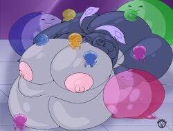 bbw big_ass big_breasts blob breasts bubble_butt cleavage female furry huge_ass huge_breasts hyper_ass hyper_breasts inflation mad_n_evil nipples overweight slime slime_inflation ssbbw tagme thick_thighs weight_gain wide_hips