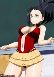 1girls boku_no_hero_academia female kami_otaku momo_yaoyorozu my_hero_academia solo solo_female tagme