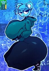 aged_up antropomorph bear bear_girl big_ass big_breasts big_butt black_eyes blue_background blue_fur confused cute furry furry_female hoodie huge_ass huge_breasts jacksito_(artist) jessedoodlez kneeling looking_at_viewer massive_ass massive_butt redesign render sexy sky_(sprunki) socks sprunki thick_ass thick_legs thick_thighs traced visible_areolae wide_hips