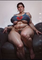 ai_generated amandovakinai bbw breasts butterface clark_kent curvy femboy genderswap_(mtf) hairy_legs huge_breasts kal-el masculine_female muscular muscular_female superman superman_(clark_kent) transgender voluptuous