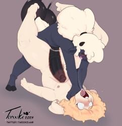 anal anal_sex anthro asphyxiation balls big_balls big_penis black_body black_fur bodily_fluids bovid caprine choking cloven_hooves dominant dominant_male drooling duo ear_piercing ear_ring femboy fur genitals hair hi_res hooves horn huge_balls huge_cock humanoid_genitalia humanoid_penis hyper hyper_balls hyper_genitalia interspecies julian_(tserossa) lagomorph leporid long_ears male male/male mammal motion_lines penetration penile penile_penetration penis penis_in_ass piercing piledriver_position rabbit ring_piercing saliva saliva_string sex sheep small_but_hung smile tarooki tarooki_(character) tattoo tears thick_penis white_body white_fur white_hair x-ray_view