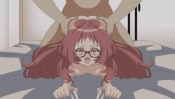 adult_and_teenager age_difference breasts cyphernyaw female fucked_from_behind glasses hands_on_hips long_hair mie_ai size_difference small_breasts surprised teen teenage_girl teenager the_girl_i_like_forgot_her_glasses young