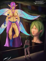 1futa 1girls blade_runner_2049 carlosdlimaart dryad_(terraria) empress_of_light female futanari giantess highres intersex meme meme_reference outdoors tagme terraria