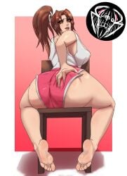 1girls absurd_res absurdres alternate_version_available asian_female ass ass_bigger_than_head ass_grab ass_squeeze barefoot bbw big_ass big_breasts big_butt booty_shorts brown_eyes brown_hair bubble_ass bubble_butt busty butt_grab cameltoe capcom_vs_snk capcom_vs_snk_2 chair child_bearing_hips curvaceous curves curvy curvy_body curvy_female curvy_figure curvy_hips dat_ass dumptruck_ass dumptruck_butt erect_nipples erect_nipples_under_clothes fat_ass fatal_fury fatal_fury:_city_of_the_wolves feet female female_focus female_only foot_fetish foot_focus hair_ribbon hi_res high_resolution highres hips huge_ass japanese_female king_of_fighters king_of_fighters_xiv king_of_fighters_xv kof kunoichi large_ass large_breasts light-skinned_female light_skin looking_at_viewer looking_back mai_shiranui minishorts nipple_bulge open_mouth pale-skinned_female pale_skin perky_breasts pink_shorts pinup ponytail presenting_ass presenting_butt presenting_feet presenting_hindquarters presenting_soles ribbon ruin_horn short_shorts shorts sitting sitting_on_chair skimpy skimpy_clothes sleeveless sleeveless_shirt snk snk_heroines:_tag_team_frenzy snk_vs_capcom soles solo solo_female solo_focus squeezing_butt tank_top the_king_of_fighters thick_thighs thighs toes venus_body very_high_resolution voluptuous voluptuous_female wide_hips