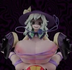 1futa 1girls 3d animated ascot big_breasts black_headwear bottomless bouncing_breasts breasts clothing collared_shirt cum ejaculation frilled_collar frilled_sleeves futanari green_eyes green_hair green_hair_female hat hat_ribbon huge_boobs huge_breasts hyper_breasts jinouga97 koishi_komeiji long_sleeves medium_hair messy_hair musi_cassie nipples open_shirt paizuri penis pov pov_crotch red_shirt reimu_hakurei shaded_face skindentation sleeves_past_wrists smile sound sound_edit tagme third_eye_(touhou) touhou video yellow_ribbon yellow_shirt