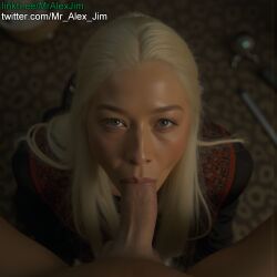 ai_generated alexjim blowjob celebrity emma_d'arcy house_of_the_dragon oral rhaenyra_targaryen