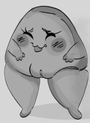 art_trade clown-brainz exed_eyes eyes_closed food_creature jelly_filled_donut onigiri pafu pussy