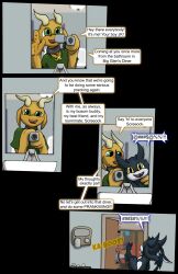bathroom camera collar comic demon duo hellmouth_imp hi_res horn imp inhumaninterest introduction kick male male/male mirror non-human non-human_only short text toony
