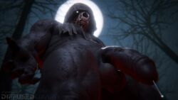 3d animated anthro balls demon diffusedlizard gay hi_res humanoid male male_only mp4 muscular muscular_male nude outdoors outside penis short_playtime skull skull_head sound tagme video
