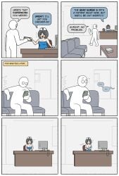 anon comic comic_page doctorloops flashing flashing_breasts mona_(doctorloops) nurse nurse_cap small_breasts veronica_and_mona