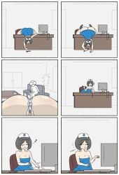 anon ass asshole bending_forward big_ass comic comic_page doctorloops exhibitionism female flashing_ass mona_(doctorloops) panties pussy veronica_and_mona visible_panties