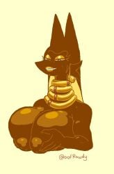 2d 2d_(artwork) anthro anthro_only big_breasts breasts drawpile exposed_breasts eyeshadow female furry furry_only gold_jewelry golden_earrings golden_lipstick golden_necklace golden_neckwear golden_week grabbing_breasts grabbing_own_breast image_set lipstick oofrowdy squishing_breasts tagme
