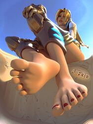 1girls 3d allfs3d alternate_costume amelie_lacroix big_feet blender blizzard_entertainment blue_eyes desert feet feet_together feet_up female female_only hands_on_knees high_resolution highres human licking lipstick nova_(starcraft) nova_widowmaker overwatch pov pov_feet presenting_feet red_toenails soles solo starcraft starcraft_2 toenail_polish toes tongue_out widowmaker yellow_hair