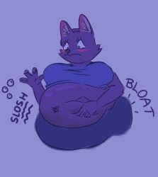 bbw big_breasts bluberryfoxxo blueberry_inflation breasts cleavage female furry huge_breasts inflation overweight tagme thick_thighs wide_hips