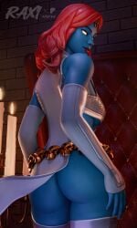 3d ass ass big_ass big_butt blender_(software) blue_skin curvy curvy_body curvy_female curvy_figure epic_games female fortnite fortnite:_battle_royale marvel mystique mystique_(fortnite) nails night raxinsfw sexy sexy_pose yellow_nails