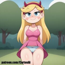 ai_generated forest pussy shorts skirt star_butterfly star_vs_the_forces_of_evil