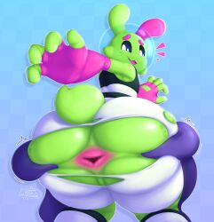 2025 4_fingers absurd_res alien alien_humanoid ambiguous_gender ambiguous_humanoid anal_fluids anal_juice_string angryelanoises antennae_(anatomy) anus artist_name ass bar_emanata big_butt big_hands blue_background bodily_fluids bottomwear butt_focus checkered checkered_background clothing digital_drawing_(artwork) digital_media_(artwork) emanata eyebrows fingerless_gloves fingers freckled_butt freckled_face freckles glistening glistening_anus glistening_butt glistening_tail gloves green_antennae green_body green_butt green_skin green_tail handwear hi_res humanoid looking_back looking_down narrowed_eyes nervous_smile not_furry null_bulge open_mouth open_smile outline pants pattern_background pink_antennae pink_anus pink_clothing pink_emanata pink_eyebrows pink_fingerless_gloves pink_gloves pink_handwear pink_tongue purple_tentacles roswell_grey shaded short_tail simple_background smile soft_shading solo space_helmet sploot_(unknownspy) spread_anus spread_butt spreading tail tentacle tentacle_creature text thick_thighs tongue torn_bottomwear torn_clothing torn_pants white_bottomwear white_clothing white_eyes white_outline wide_hipped_ambiguous wide_hipped_humanoid wide_hips