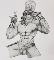 1boy arms before_sex belly_button big_breasts big_nipples big_penis bracelet bracelets breasts chains earring earrings fingers focus gold_jewelry grey_body hands inviting inviting_to_sex jewelry legs long_hair long_penis male male_focus male_only masculine masculine_male muscles muscular muscular_arms muscular_boobs muscular_legs muscular_male open_mouth ordering piercing piercings ring six_pack sultan's_game tattoo tattoos teeth the_sultan thick_arms thick_legs thick_penis vein veins veiny veiny_arms veiny_balls veiny_cock veiny_muscles veiny_penis white_background