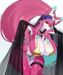 2d animated big_breasts big_tail big_thighs canine furry gold_bikini huge_breasts long_hair looking_at_viewer rachel_kaniar24 red_eyes solo_female swaying_hips tagme thick_thighs tongue_out video wide_hips