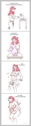 2019 6_breasts 6_nipples areola ass big_breasts blush bottomwear bracelet breasts clothed clothing colored crop_top crouching dialogue dragon ear_piercing ear_ring egg english_text female female_human front_view fully_clothed furniture genitals growth hair hi_res human human_to_anthro humanoid humanoid_pointy_ears jewelry long_image magic mammal membrane_(anatomy) membranous_wings mid_transformation motion_lines multi_breast multi_nipple mythological_creature mythological_scalie mythology narrowed_eyes navel nipples nude onomatopoeia open_mouth pants piercing pointy_ears pussy reaching_for_object red_eyes red_hair ring_piercing scalie shirt side_view simple_background snout snout_growth solo sound_effects species_transformation standing strawberrytfs table tail tail_growth tall_image teeth text thick_thighs three-quarter_view tongue topless topwear torn_clothing transformation transformation_sequence wardrobe_malfunction wing_growth wings