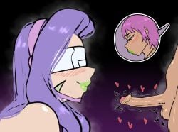 digimon dittochad female foreskin kazemon lipstick miss_reyna oc penis purple_hair trans_woman