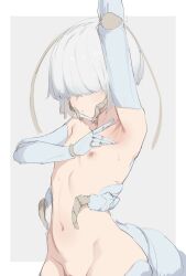 anime armpits breasts bug bug_girl female flat_chest mandibles