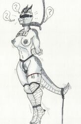 2025 absurd_res ankles_tied anthro blindfold bondage bondage bound criminal crotch_rope dildo execution female gag gagged gallows hands_behind_back hanged hcrimsonknight hi_res imminent_execution kobold legs_tied muzzle_(object) muzzled nipple_piercing nipples noose nooseplay peril piercing rope rope_around_neck scalie sex_toy sign signature solo standing_on_toes thief traditional_media_(artwork) waiting wrappings