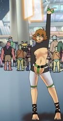 1girls breasts clothing female glasses gleipnirbound human katie_holt light-skinned_female light_skin pidge_gunderson public short_hair voltron voltron:_legendary_defender