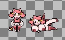 1girls :3 :3_face big_ass big_penis bottomless cat_ears cat_tail catgirl full_body mad_mew_mew naked pink_hair s.badguy spread_legs trans_woman transfem undertale