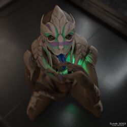 1:1 alien bioware electronic_arts female finger_fuck fingering hi_res kneeling looking_at_viewer looking_up looking_up_at_viewer mass_effect masturbation nude scoota smile solo tongue tongue_out turian vaginal_masturbation vaginal_penetration