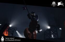 1girls 3d artist_logo centaur centauress character_name clothing elizabeth_winter_(sky_kai) female female_only grave/digger lancer_(grave/digger) original_character roblox roblox_game robloxian royal_nation_(grave/digger) sky_kai solo tagme thick_legs weapon