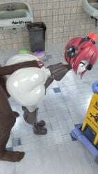 3d animation ass_focus assjob bathroom big_ass bubble_ass butt_focus buttjob condom_balloon dark-skinned_male female foreskin hardframe huge_ass huge_cock indoors interracial jiggle jiggling_ass male mini_sentry mini_sentry_chan_(zzwz) oiled_skin physics render rippling_ass shortstack team_fortress_2 tf2 tongue