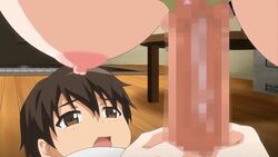 10s 1boy animated animated breasts censored clockup collaboration_works eroge!_h_mo_game_mo_kaihatsu_zanmai fellatio female fujiwara_momoka huge_breasts nipples oral saliva straight tongue