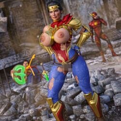 1girls 2boys 3d amazon barry_allen big_ass big_breasts big_thighs breasts clark_kent curvaceous curvy curvy_figure danp dc dc_comics demigod demigoddess diana_of_themyscira diana_prince digital_media_(artwork) female hips hourglass_figure huge_ass huge_breasts huge_thighs justice_league large_ass large_breasts large_thighs legs light-skinned_female light_skin mature mature_female slim_waist suicide_squad:_kill_the_justice_league superman_(clark_kent) superman_(series) superman_(suicide_squad_game) the_flash_(series) themysciran thick thick_hips thick_legs thick_thighs thighs voluptuous waist wide_hips wide_thighs wonder_woman wonder_woman_(series) wonder_woman_(suicide_squad_game)