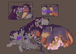 alien ambiguous_gender anal anal_sex animal_genitalia animal_penis anus ass_up big_penis bodily_fluids breath canid canine collar equine_genitalia equine_penis erection extreme_french_kiss felid feline feral forced foursome french_kissing fucked_silly fur genitals group group_sex hair hand_on_belly herpestid hybrid kissing living_condom long_tongue looking_pleasured lying male male/male male_penetrated male_penetrating male_penetrating_male mammal meerkat on_back open_mouth panting penetration penile penile_penetration penis puppyratcat purple_body purple_fur rape sex simple_background size_difference stomach_bulge tail tongue tongue_out xog