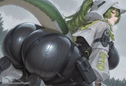 ai_generated alternate_version_at_source arknights:_endfield ass_focus big_ass big_breasts big_butt bodysuit female female_only fluorite_(arknights:_endfield) green_hair happy hips hips_wider_than_shoulders hypet shiny shiny_clothes side_view snake_girl snake_tail steam steamy tagme tail thick_ass thick_hips thick_legs thick_thighs thighs tight_bodysuit tight_clothing tight_fit video_game_character video_games wet wide_hips