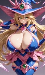ai_generated areolae areolae_slip blonde_hair blush breasts breasts_bigger_than_head cleavage dark_magician_girl erect_nipples female gigantic_areolae gigantic_breasts highres jerb jpg jpg_file konami magical_girl magician monster monster_girl thick_thighs thighs yu-gi-oh! yu-gi-oh!_duel_monsters