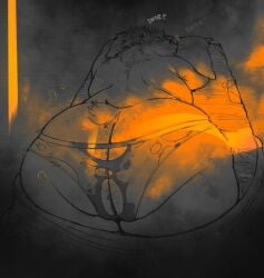 2025 anthro ass bear bed bedding bedroom big_butt blanket bodily_fluids body_hair bubble butt_focus butt_hair closed_eyes clothing colored drooling fur furniture hair huge_butt lying male mammal mayku musk musk_cloud no_shirt on_front overweight overweight_anthro overweight_male pea_soup pillow saliva short_tail sleeping snot snot_bubble solo tail thick_thighs torn_clothing torn_underwear underwear wide_hips