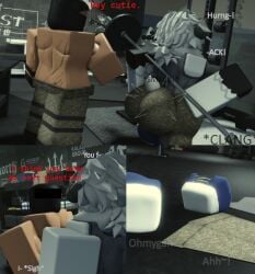3d ass ass_slap clothed dialogue english_text hibana_rr34 noah_(hibana_rr34) roblox roblox_avatar robloxian tagme text