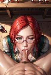 ai_generated anal anal_beads anal_insertion anal_sex asian ass ass_focus ass_grab ass_up closed_eyes dominant domination double_bun double_penetration panties pleasure_face pleated_skirt public public_nudity public_sex the_witcher the_witcher_(series) the_witcher_2 the_witcher_3:_wild_hunt triss_merigold yeyehuh