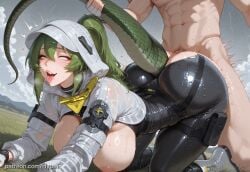 1boy ahe_gao ai_generated alternate_version_at_source arknights:_endfield big_ass big_breasts big_butt bodysuit breasts_out female fluorite_(arknights:_endfield) green_hair happy hips hips_wider_than_shoulders hypet nipples on_all_fours sex sex_from_behind shiny shiny_clothes snake_girl snake_tail steam steamy tagme tail tail_grab thick_ass thick_hips thick_legs thick_thighs thighs tight_bodysuit tight_clothing tight_fit video_game_character video_games wet wide_hips